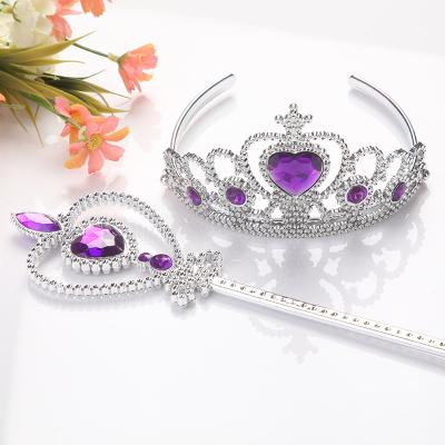 China Environmental Friendly Children's Headband Tiara Crown Jelly Magic With Magic Wand Sets Girls Hair Accessories for sale