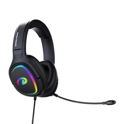 China Earphone Gaming Headset RGB Light Noise Canceling Ps4 Band Gaming Headset L&M Storm 7.1 Adjustable Gaming Earphone Acens for sale