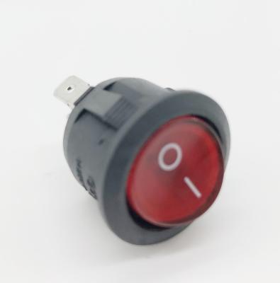 China Cheap electrical equipment with high quality and durable round rocker switch 3 needles with LED switch household electrical applian switchsces for sale