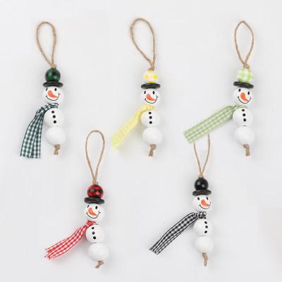 China Art Deco Wood Bead Garland Party Decor Christmas Indoor Boho Prayer Bead Garland Window Wall Hanging Decoration for sale