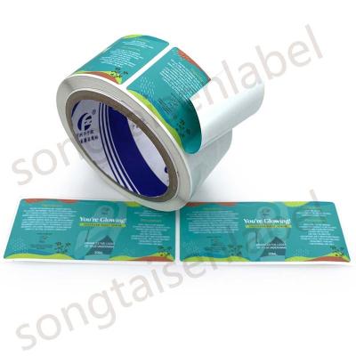 China Water Proof Cosmetic Packaging Sticker Color Label Perfume Waterproof Label for sale