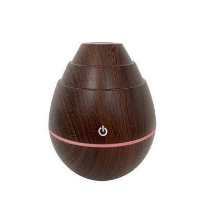 China Modern Car Wood Grain Aroma Diffuser Humidifier Large Capacity 130ml Ultrasonic Aroma Diffuser for sale