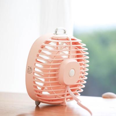 China Car New Arrival 3 Modes Wind Easy Carry Portable Usb Charging Led Night Light Mini Desktop Usb Fan for sale