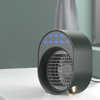 China Hotel Good Quality Newcomers Cool Mist Humidifier Usb Charging Mini Desk Fan for sale