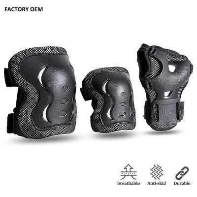 China Universal Custom Elbow Knee Pads Protective Wrist Guard Skateboard Roller Skating Gear Set For Outdoor Sports for sale