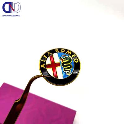 China Waterproof Custom Metal Logo Brand Metal OEM Adhesive Sticker for sale