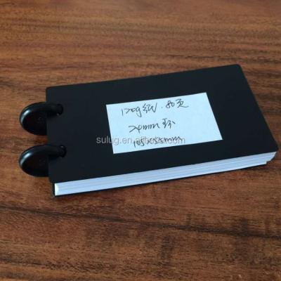 China Gift Notepad Small Size Loose Leaf Black Cover In PP Material for sale