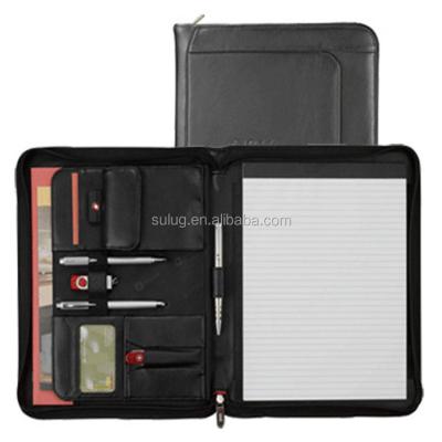 China GENUINE LEATHER Folder Padfolio Folder Document Case Organizer A4 Multi Functional PU Leather for sale