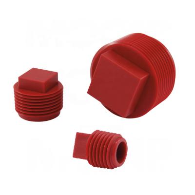 China All Industries Plastic PVC Pipe Fittings Male Thread Plug With Square Head For NPT Threads SPN Series for sale