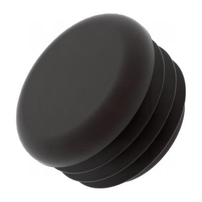 China Various Styles Plastic Tubing Black Plug Round Post End Caps For Balustrade Stair Newel Railing Tube for sale