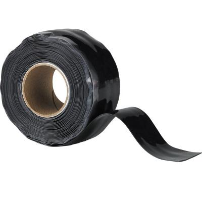 China Silicone Heat Resistant Self Repair Fusion Bonding Tape For Gasket Radiator Hose Drips Black for sale