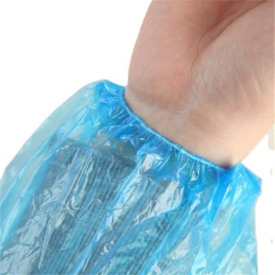 China Disposable Oversleeve Protective Plastic Sheath Protective Blue Plastic Arm Sleevs Cover for sale