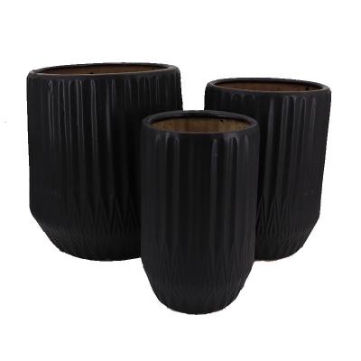 China Wholesale Modern Black Home Decoration OEM Saftigen Indoor Factory Europe Bulk Cheap Flower Pots For Sale for sale