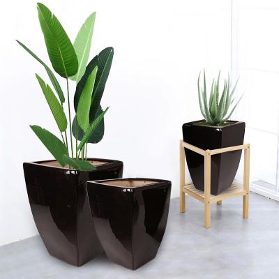 China Guarantee Quality Modern Home Decor Ceramic Succulent Planter Geometric Flower Pot for sale