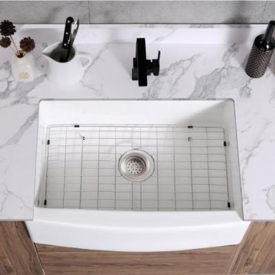 China Without Faucet Custom Size Ceramic Farmhouse Apron White Farmhouse House Kitchen Sink for sale