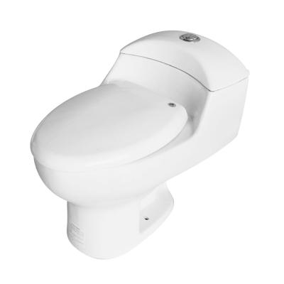 China Double-Flux Elegantly Designed Double Bowl Flush One-Piece Hotel Bathroom Toilet Ceramic Home Power Toilet for sale