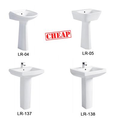 China Wholesale Eco-friendly Bathroom Cheap Price Hand Column Counter Basin Ceramic Pedestal Sink Washing Eco-Friendly for sale