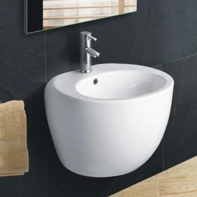 China Europe Industrial Design Matte White Ceramic Modern Bathroom Wall Hung Hand Wash Rimless Basins for sale