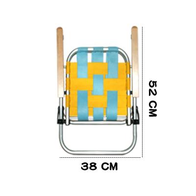 China Folding webbed beach chairs sliver woven outdoor ultra-light high furniture aluminum alloy twill polyester stainless steel for sale