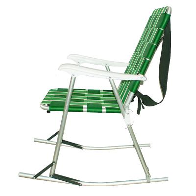 China Folding webbed beach rock chairs sliver woven outdoor ultralight stainless steel aluminum alloy twill polyester high furniture for sale