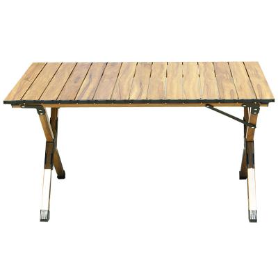 China Collapsible High Toughness Support Printed Practical Super Loading Supporting Heavy Duty Beech Folding Table for sale