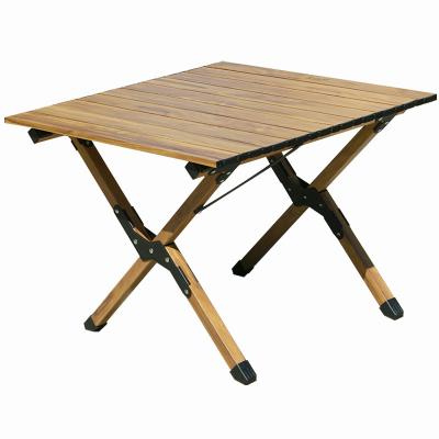 China Lightweight Contemporary Reinforce Aluminum Alloy Hiking Folding Peach Egg Roll Beech Picnic Traveling Table for sale