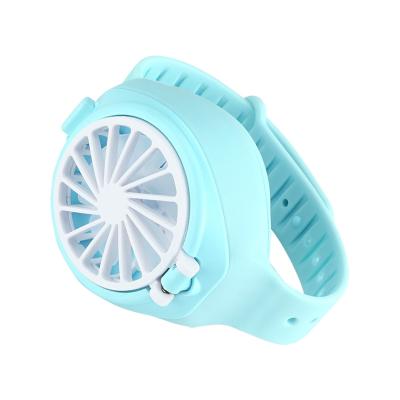 China Outdoor USB Rechargeable Fan with Hand Strap Comfortable Mini Fan Watch-Shaped Fan Control Portable for Indoors or Outdoors Traveling for sale