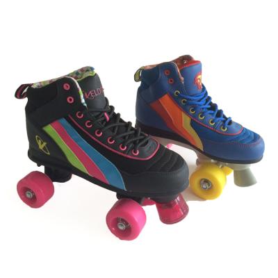 China 2020 Fashion Double Row Roller Skates Quad For Kids And Adults Model Outdoor Quad Roller Skates Factory Wholesale Price for sale