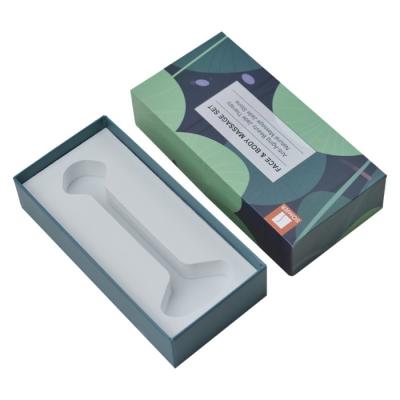 China Free Sample China Handmade Paperowe Pudelko Manufacturer 2 Piece Lid and Base Jade Roller Gua Sha Box Retail Package with EVA Insert for sale