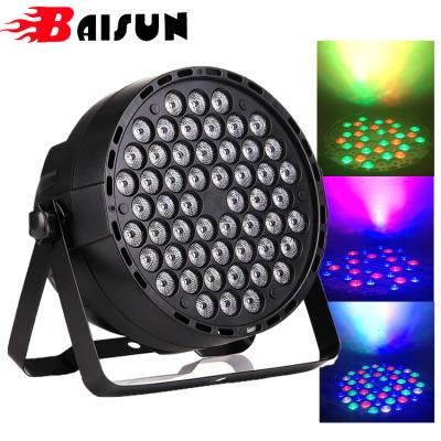 China Club Disco DJ Bar Stage Lighting BAISUN LED Stage 1.5W*54pcs LED Lighting RGB 3 in 1color DJ Light Color Changing Led Light for Party for sale