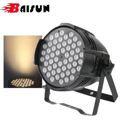 China Club Disco DJ Bar Stage Lighting BAISUN 54PCS LED Par Light Stage Warm White Led Lighting Led Flash Disco Lights for sale