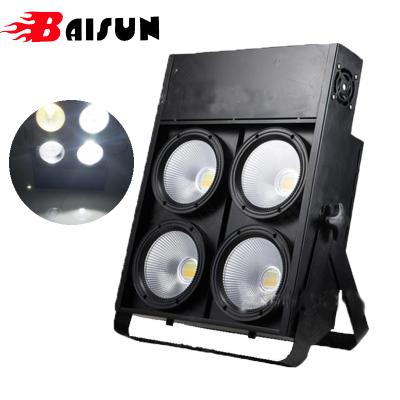 China Club Disco DJ Bar Stage Lighting BAISUN 400w COB Four Eye Viewer 4*100w DJ Stage Light Indoor Light Warm White& White Color Stage Light for sale