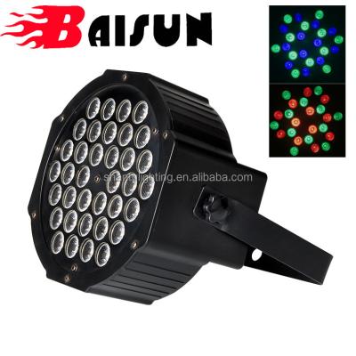 China Baisun Brand Disco Stage Lighting 36pcs*1W DMX512 Plastic Control LED Mini Par Light 60*33*38cm for sale