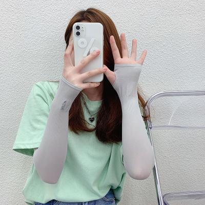 China Summer Sport Antibacterial Antibacterial Sunscreen Cuff Ice Cooler Silk Protective Sleeve Sunscreen Anti-UV Antibacterial Female Driving Anti-UV Hand Cover Sleeve for sale