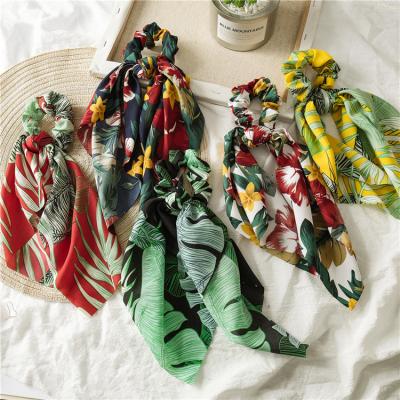 China Fashion Classic Retro Classic Fashion Satin Bow Silk Ribbon for Women Hair Ties Thick Scarf Stand Ponytail Rope Accessories Soft Hair Scrunchies for sale