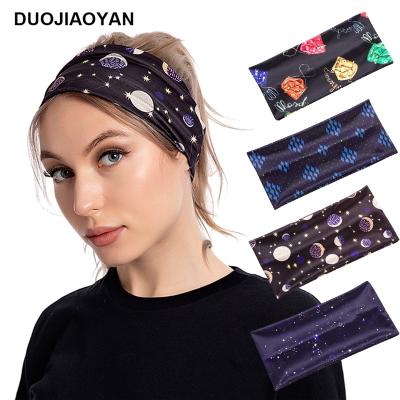 China Custom Fashion Classic Fashion Yoga Headband Exercise Workout Sports Current Adult Classic Trendy Bands Hair Elastic Non Slip for sale