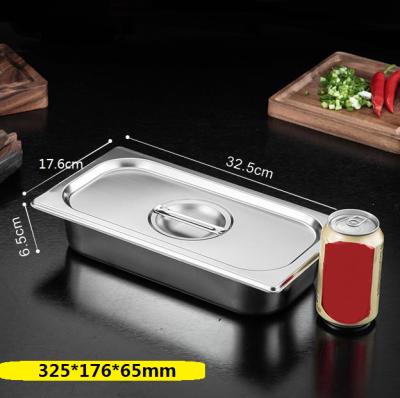 China American Style Nansheng Buffet Using Pans 1/3 65mm GN Food Stainless Steel Container Serving Tray for Commercial Kitchen Catering Equipment for sale