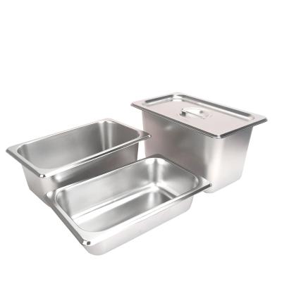 China 2021 American Casserole Amazon Hotel Buffet Equipment 1/4 Size Stainless Steel Food GN Casserole Gastronorm Container for sale