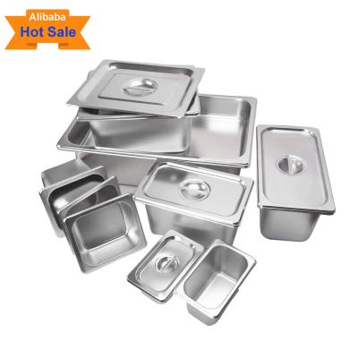 China Factory price buffet pan easily cleaned food container set stainless steel gastronorm GN pan for restaurant kitchen equipment trade for sale