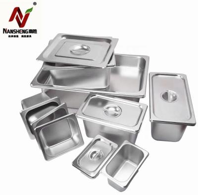 China American GN Hotel Normal Food Pans Deep Perforated Stainless Steel Saucepan Steamer Table Casserole for sale