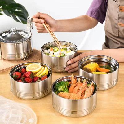 China High Quality Thermal Leakproof Food Container Food Container Lunch Box Stainless Steel Metal Stainless Steel Tiffin Carrier for sale