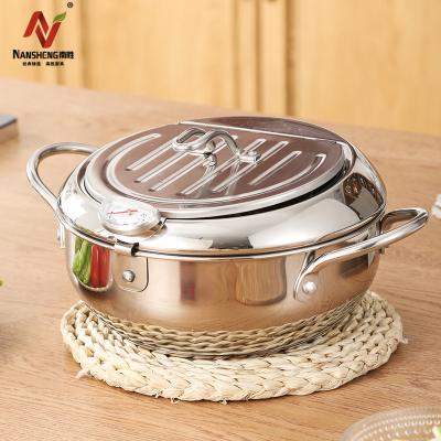 China Viable Wholesale Good Prices Fried Pot Set Frying Pot 304 Stainless Steel Deep Fryer Pan for sale