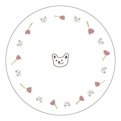 China Sustainable Retro Korean Hand Painted INS Flowers Tempered Glass Plate for sale