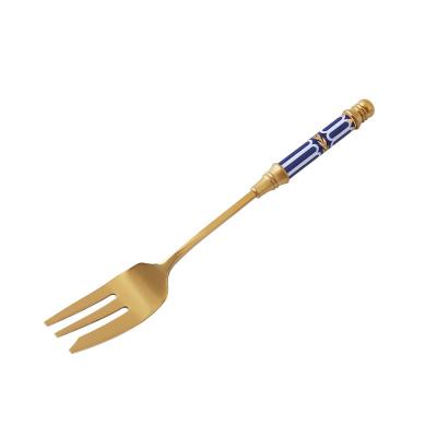 China Sustainable Creative Gold Plated European Stainless Steel Teaspoon Tableware for sale