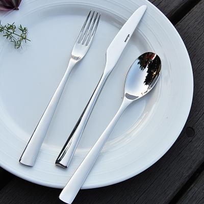 China Sustainable Simple Western Mirror Steak Cutlery 304 Stainless Steel Teaspoon Tableware for sale