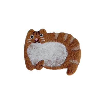 China New Type Viable Cat Felt Coasters Coffee Mug Absorbent Tea Cup Coasters For Beverage for sale