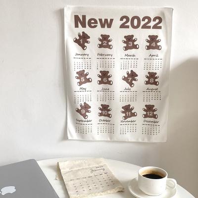 China Personalized Wall Calendar Cartoon Design Cloth Art Calendar Desk Decoration Wall Hanging Calendar for sale