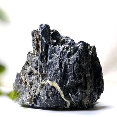 China Natural Bragon Viable Rock Black Aquascaping Glass Aquarium Tank Rock Seiryu Stone For Fish Tank for sale