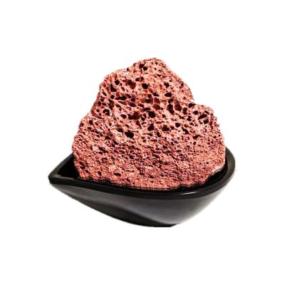 China Natual Lava Rocks Volcanic Stone For Large Volcanic Pumice Red Garden Road Landscape Decoration Viable Wholesale for sale