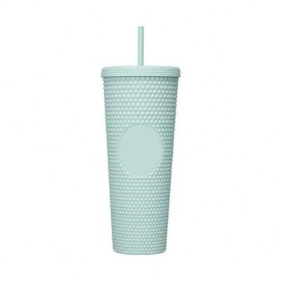 China 2021 New Product Contemporary Hard Plastic Mugs With Lids Reusable Mugs Studded Tumbler for sale